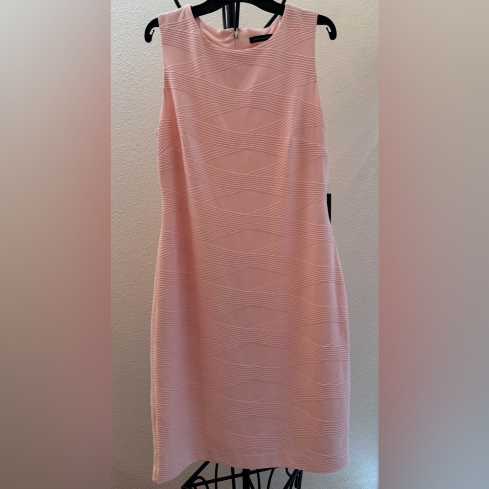 NWT Tommy Hilfiger Pink Knee-Length Sleeveless Sheath Dress